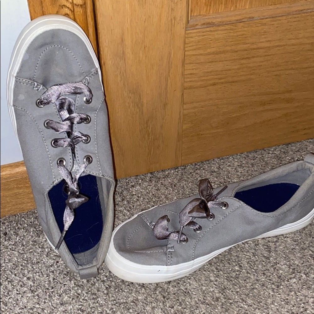Grey Sperry Shoes